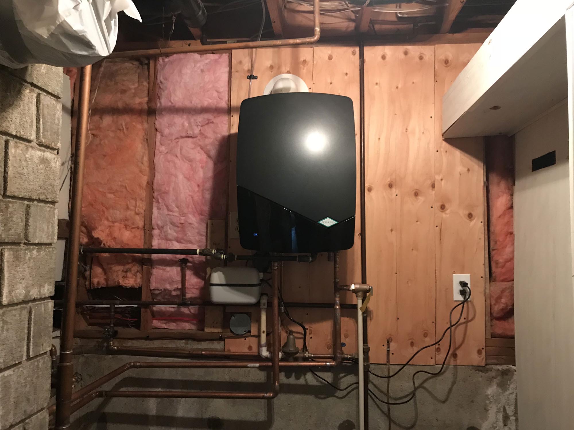Eco-King Boiler in basement